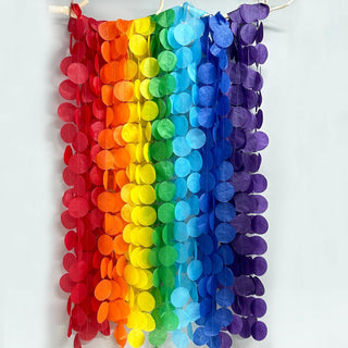 Rainbow Party Big Ombre Polka Dots Paper Garland (205Ft) 4