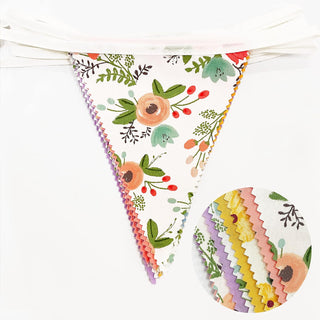 Floral Pennant Bunting Flags 32 ft  5
