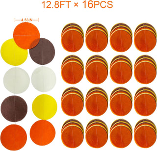 Fall Big Circle Dots Garland in Orange, Brown, Yellow & Beige(205Ft) 5