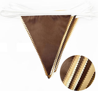  Jungle Theme Pennant Fabric Flag Banner in Brown & Khaki (32Ft) 6