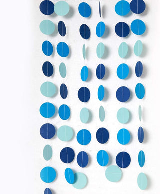 Under the Sea Party Gradient Blue Circle Dot Garland  (52Ft) 4