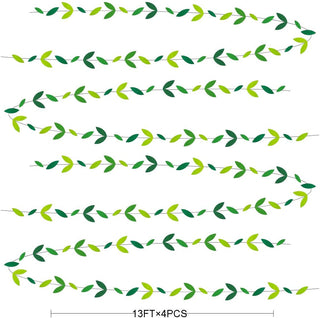 Leaf Garlands Set in Green (52ft) 6