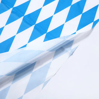 Oktoberfest Bunting Flags Plastic in Blue and White 6