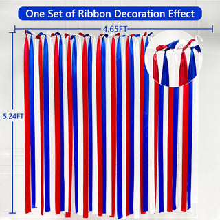 4th of July Party Decor Ribbon Streamer in Red, Blue & White (197Ft) 6