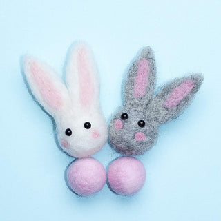 6.56Ft Easter Felt Garland Wool Rabbit Pom Pom Banner 6