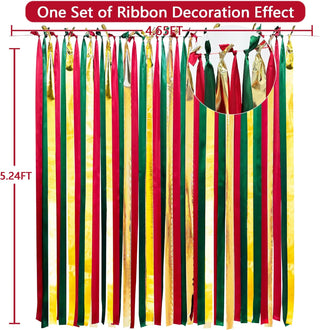 Christmas Decoration Satin Ribbon in Red, Green & Gold (197Ft) 6