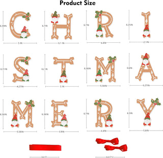 Vintage Merry Christmas Banner with Wooden Letters 6