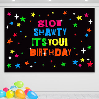 Neon Backdrop For Birthday Party (5x7 ft) AMin