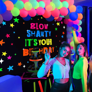 Neon Backdrop For Birthday Party (5x7 ft) 4