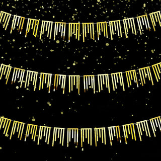 Metallic Paper Gold Tassel Banner for Gold Party Decorations (40Ft) 7