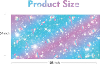 Iridescent Pastel Unicorn Tablecloth (54"x108") 7