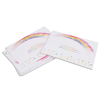 Birthday Rainbow Unicorn Invitation Cards with Envelops Sets (12 pcs) 7