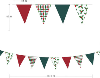 Christmas Pennant Bunting Flags 32ft 7