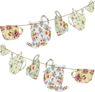 Tea Party Decoration Banner and Paper Garlands 4