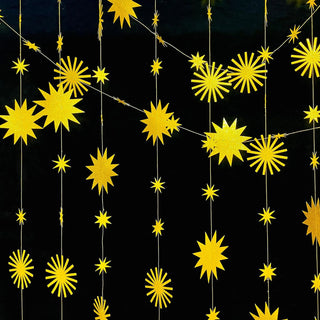 Glitter Gold Sparking Stars Garland (30Ft) 7