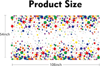  Rainbow Polka Dot Tablecloth (54"x108") 8