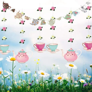 Tea Party Decoration Banner and Paper Garlands 3