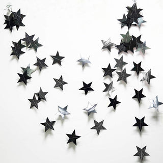 Crescent Star and Moon Garlands Set in Black and Silver (4pcs) 6