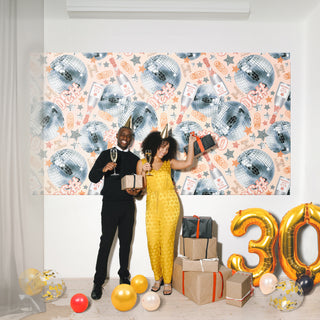 30th Birthday Tablecloth & Backdrop Milestone (9x5ft) 2