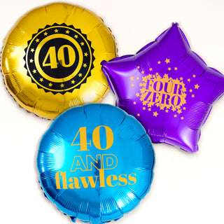 40th Birthday Balloons Curtains and Garlands Kit (59 pcs) 5
