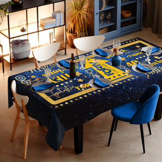 40th Birthday Tablecloth Milestone in Navy Blue and Gold (9*5ft) 4