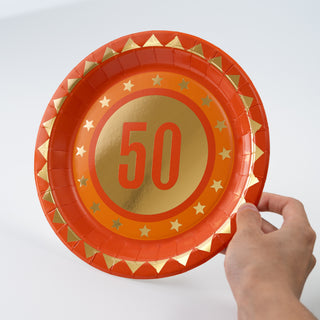 50th Birthday Paper Plates Milestone 4