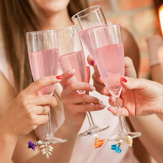 Bridal Shower Glass Charm Drink Markers (16pcs)