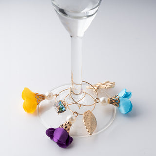 Bridal Shower Glass Charm Drink Markers (16pcs)