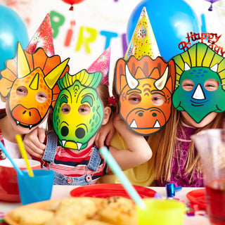 Cute Paper Dinosaur Party Masks (15 Pcs) 1