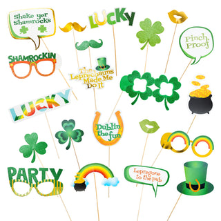 St. Patrick’s Day Selfie Props in Green (21 pcs) main