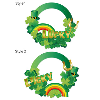 St. Patrick’s Day Paper Wreath Green Lucky Leprechaun 5