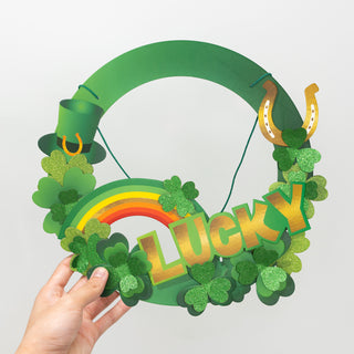 St. Patrick’s Day Paper Wreath Green Lucky Leprechaun 3