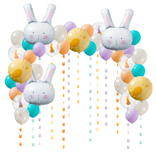 Bunny Easter Balloons and Garlands Kit in Pastel Colors Main