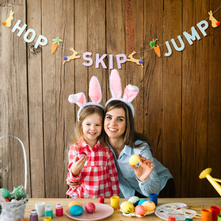 Easter Bunny Banner HOP SKIP JUMP 1 pcs 1