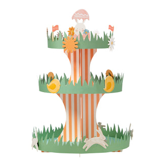 3-tier Bunny Easter Cupcake Stand Main