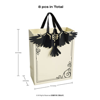 12 pcs Gothic Crow Paper Gift Bags Halloween