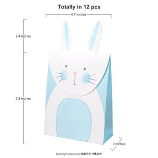 Blue Easter Bunny Paper Gift Bags 4