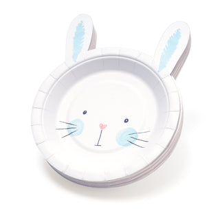 Bunny Shaped Plates in White and Blue 24 pcs 3