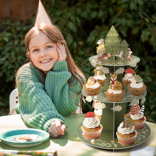 Woodland Creature Cupcake Stand and Cake Toppers set (32 Pcs) 2
