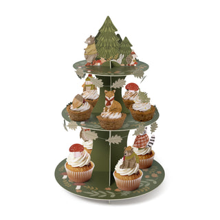 Woodland Creature Cupcake Stand and Cake Toppers set (32 Pcs) main