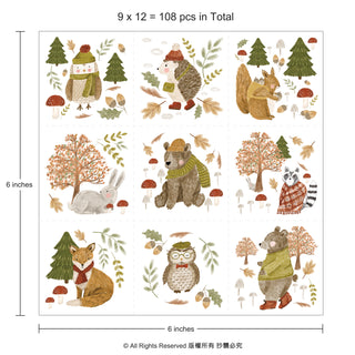 Forest Animal Temporary Tattoos (108pcs) 5