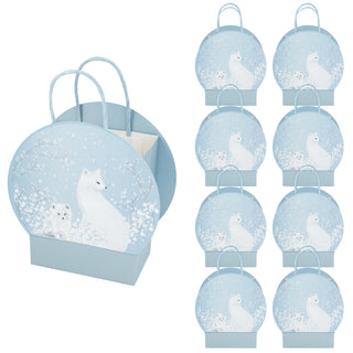 Fox Gift Bag Set in Blue and White (8pcs) 4