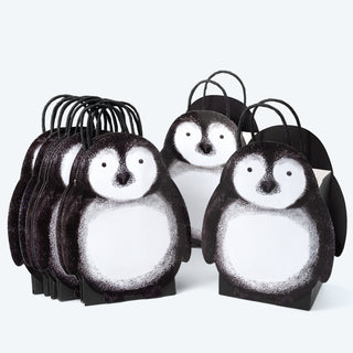 Penguin Gift Bag Set in Black and White (8pcs) 4