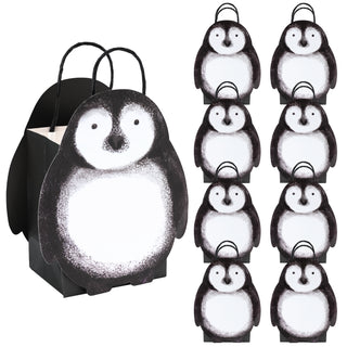 Penguin Gift Bag Set in Black and White (8pcs) 5