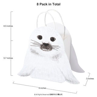 Seal Gift Bag Set in White (8pcs) 5