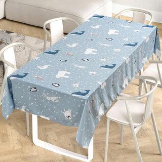 Frozen Friends Tablecloth in Blue and White (9x5ft) 1