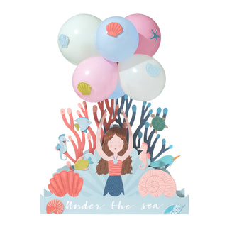 Mermaid Centerpiece with Balloons (39 Pcs) Main