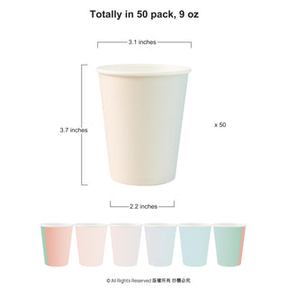 Mermaid Bleu to Pink Gradient Cups (50 pcs) details