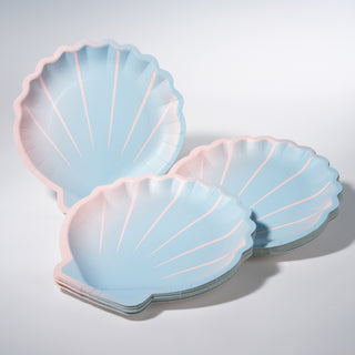 Mermaid Shell Plates in Blue and Pink ( 24 pcs) 4