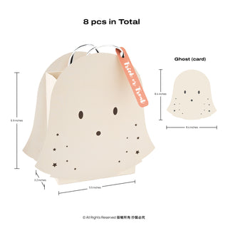 8pcs Halloween Cute Ghost Party Favor Gift Bag Set Snack Bag 2
